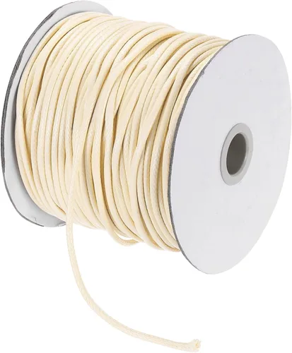 Miniatura 135 de MECCANIXITY Cordón encerado de poliéster encerado de 0.020 in, cuerda de cera de 175 yardas para hacer pulseras, collares, cuentas, joyería y Negro
