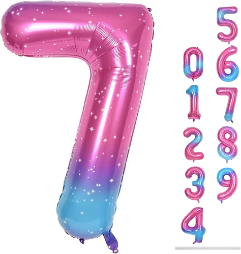 Miniatura 143 de Globo dorado champán con el número 5, globos de aluminio autoinflables grandes de 40 pulgadas del 0 al 9, globo de helio digital 5 dorado claro