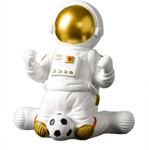 Miniatura 6 de 123Arts Estatua de baloncesto de astronauta, decoración de dormitorio y escritorio, decoración de astronauta de resina