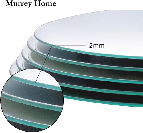 Miniatura 4 de Murrey Home Paquete de 12 centros de mesa de espejo para mesas, espejos redondos de 12 pulgadas para centros de mesa, bodas, fiestas, espejos