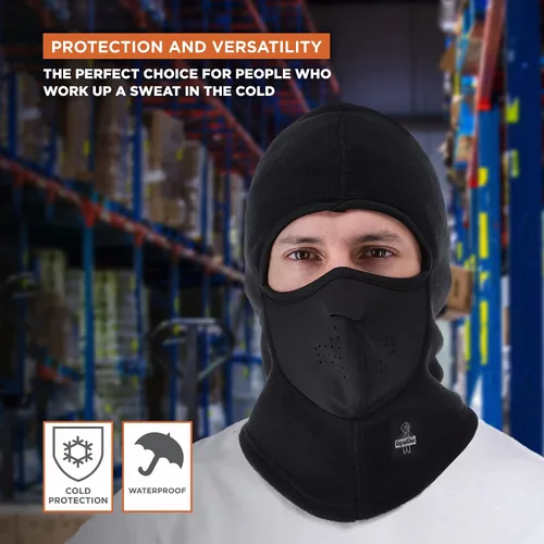 Miniatura 4 de RefrigiWear Arctic Clava - Pasamontañas de NeoFleece que absorbe la humedad, resistente al viento, impermeable, para clima frío
