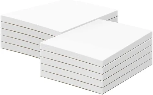 Miniatura 9 de 3" x 5" White Memo Pads w/ Chipboard on the Back – Blank White Writing Pads for Taking Notes, To-Do Lists, Reminders, Sketches Gummed Top, Easy