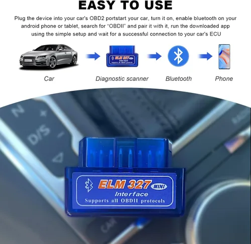 Miniatura 5 de ELM327 OBDII Escáner de diagnóstico para auto, herramienta de escaneo Bluetooth inalámbrico profesional, detector de fallas, lector de códigos