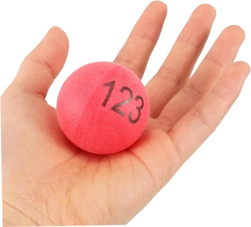 Miniatura 3 de 150 bolas de bingo para rifas, bolas numeradas 1-150 pelotas de tenis de mesa de repuesto, pelotas de pong para juegos de bingo y recuerdos de fiesta