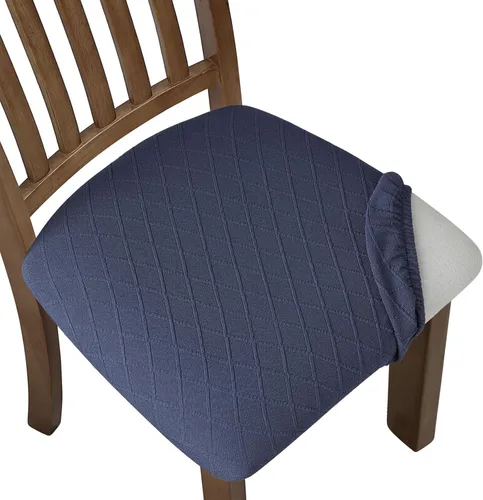 Miniatura 22 de Fuloon Fundas Elásticas para Cojines de Asiento 6 Piezas, Fundas Lavables para Asientos de Sillas, Fundas para Sillas de Comedor para Hotel