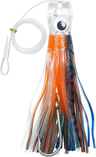 Miniatura 16 de Señuelos de arrastre de agua salada, señuelos de pesca de 6/9 pulgadas en alta mar para atún Marlin Mahi Wahoo Cebo de pesca en mar profundo, Mezcla