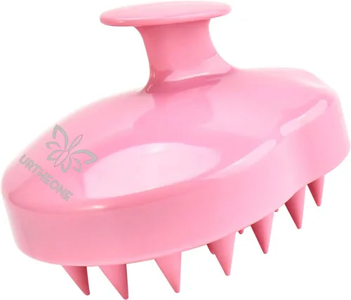 Miniatura 10 de URTHEONE Masajeador de Cuero Cabelludo Cepillo de Champú, Cepillo de Cabello de Silicona Suave para Cabello Húmedo, Seco, Graso, Rizado, Liso, Verde