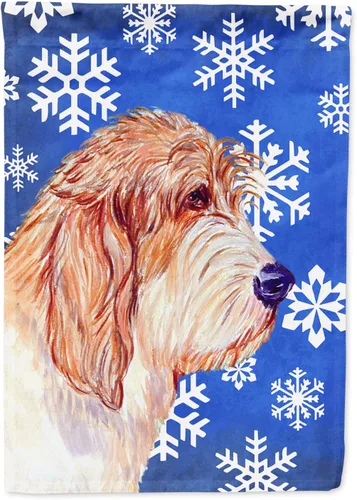 Miniatura 41 de Caroline's Treasures SC9374GF Bulldog English Snow flakes Holiday Garden Flag Buzón Bandera decorativa para patio exterior, patio, obras de arte