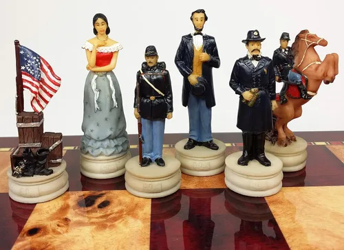 Miniatura 8 de World War 2 WW2 Conjunto de piezas de ajedrez hombres pintadas a mano - NO tablero