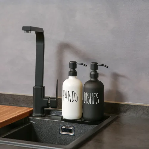 Miniatura 5 de Juego de dispensador de jabón de cocina MOMEEMO, contiene dispensador de jabón para platos y manos, adecuado para decoración de cocina
