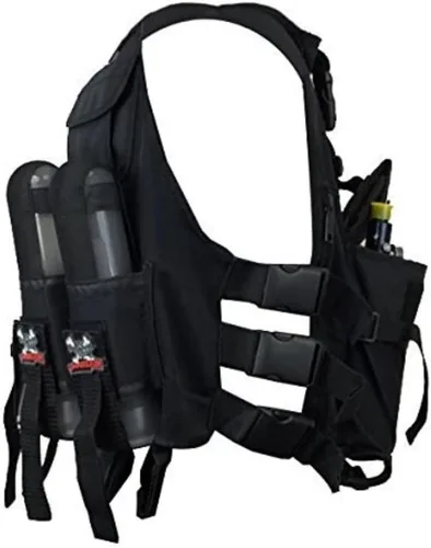 Miniatura 4 de Maddog Chaleco táctico ligero de paintball - Capacidad para 4 cápsulas y tanque 90ci Chaleco solamente