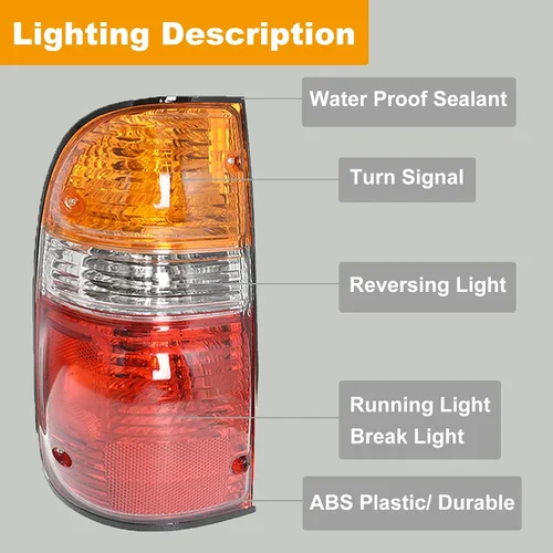 Miniatura 2 de AUTOXBERT Tacoma - Luz trasera compatible con Toyota Tacoma 2001-2004 2001 2002 2003 2004 luces traseras del lado del conductor y del pasajero