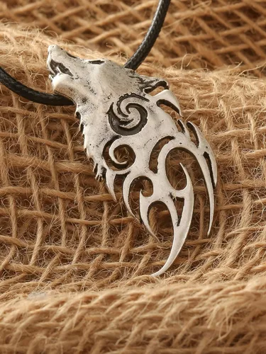 Miniatura 3 de HAQUIL Wolf Necklace Alpha Male Wolf Head Pendant Wolf Jewelry Gift For Men And Women
