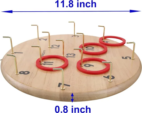 Miniatura 3 de Juego de lanzamiento de gancho y anillo SUNGIFT para adultos y niños - Juegos de lanzamiento de anillos de Hooky en el patio - Juego de pared