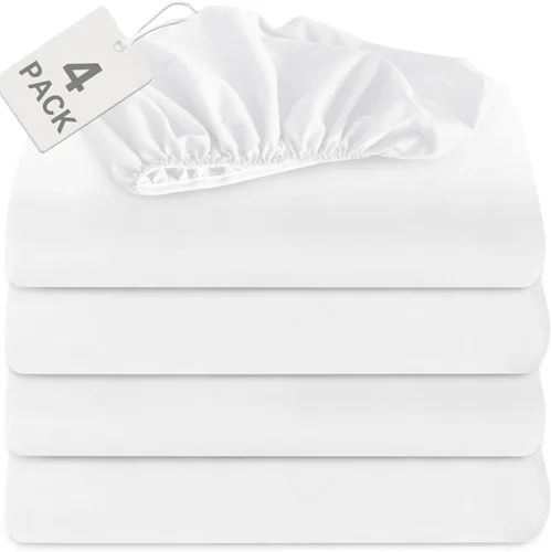 Miniatura 8 de Biloban Juego de sábanas bajeras individuales de 2 piezas, solo sábanas bajeras individuales con bolsillo profundo de hasta 14 pulgadas, sábana