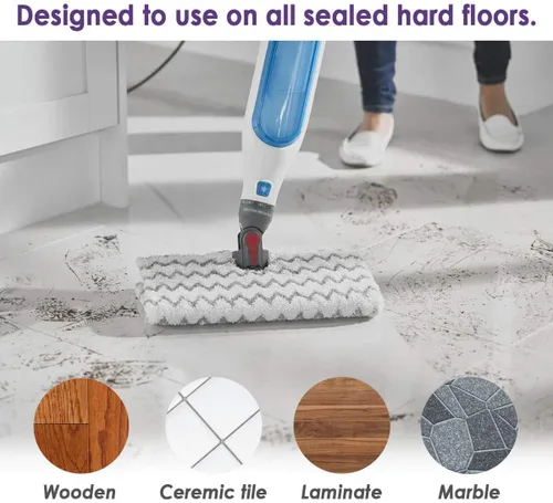 Miniatura 5 de Paquete de 2 almohadillas de repuesto para trapeador de vapor Shark Lift-Away Pro Steam Pocket Mop S3973 S3973D S3973WM y Genius Steam Pocket Mop