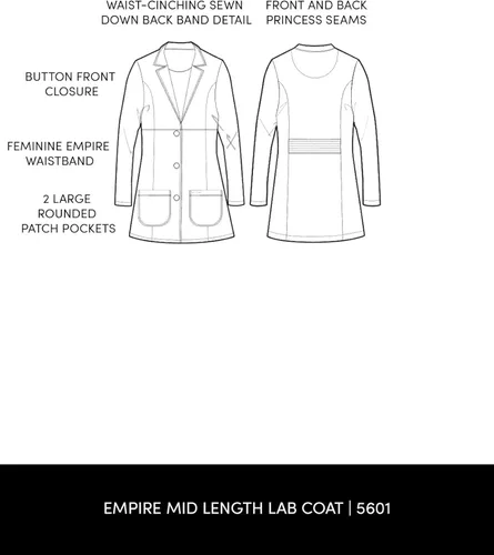 Miniatura 2 de Med Couture Abrigo de laboratorio Vivi Chic para mujer