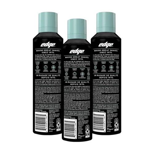 Miniatura 2 de Edge Gel de afeitado para hombres, eucalipto refrescante y árbol de té, 7 onzas (paquete de 3) - Gel de afeitar para hombres que hidrata, protege