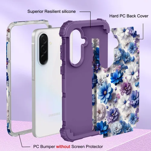 Miniatura 4 de Hocase Funda para Galaxy A37 5G, protección resistente a prueba de golpes, parachoques de goma de silicona suave+funda protectora híbrida