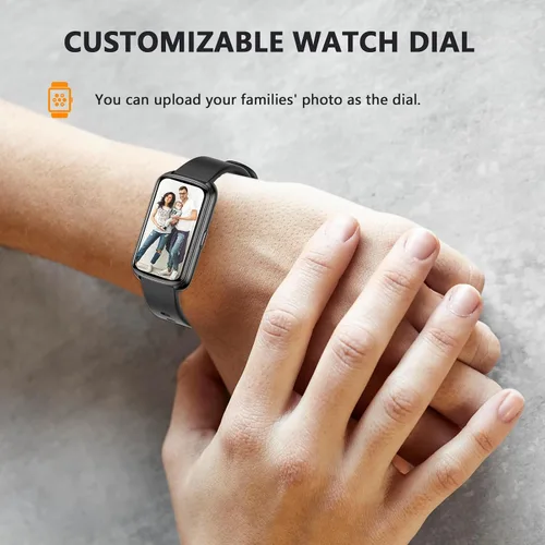 Miniatura 6 de Rastreador de fitness, reloj inteligente de 1.47 pulgadas, rastreador de actividad con pantalla táctil con diseño de banda inteligente delgada