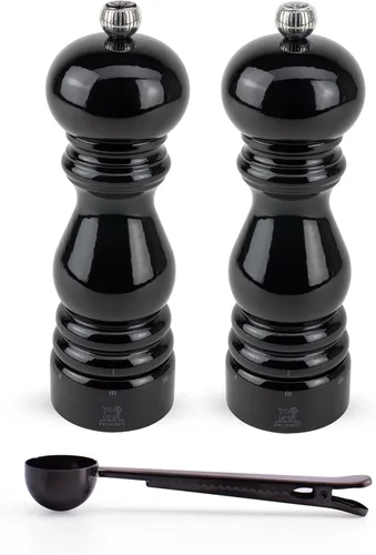 Miniatura 2 de Peugeot Paris u'Select - Juego de molinillo de sal y pimienta manual de 6 ajustes con cuchara de especias de acero inoxidable negro, fabricado