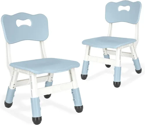 Miniatura 13 de Silla para niños de altura ajustable, sillas para niños de 2 a 8 años con fundas para pies para el hogar, aula, jardín de infantes y lugares