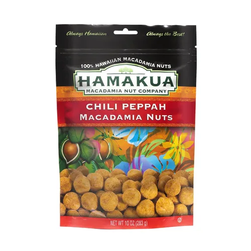 Miniatura 7 de Hamakua - Nueces de macadamia - Chili picante - Cultivado en Hawai saborizado seco tostado medio y macadamia entera - Nueces de macadamia grandes