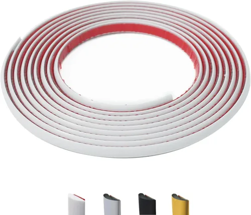 Miniatura 14 de Moldura de pared para despegar y pegar de 26.2 pies, moldura flexible en forma de D, color dorado mate para salpicaduras, espejos, paredes, ventanas