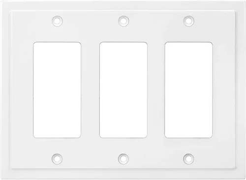 Miniatura 72 de Henne Bery Placa decorativa de pared con borde moderno, tapa de tomacorriente para cubrir enchufe, aleación de zinc maciza duradera