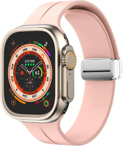 Miniatura 19 de Banda magnética compatible con Apple Watch de 38mm 40mm 41mm 42mm 44mm 45mm 46mm 49mm, mujeres y hombres, correa deportiva de silicona compatible