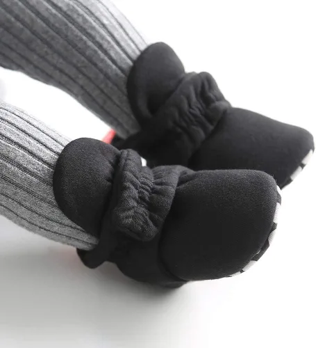 Miniatura 69 de Botines de forro polar para bebés, niños y niñas, pantuflas antideslizantes con agarre suave, zapatos de calcetín para recién nacidos, cuna