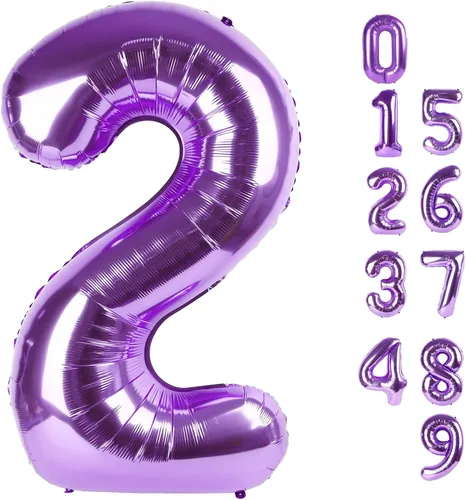 Miniatura 244 de Globos de números de 5 globos de 40 pulgadas, decoraciones de cumpleaños azules para niños y niñas, globos de números azul marino grandes