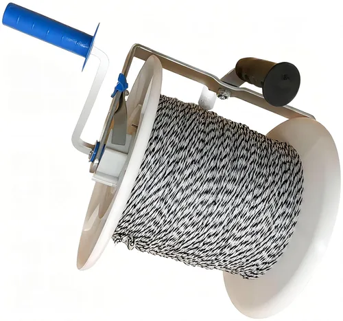 Miniatura 3 de Valla eléctrica Mega 3:1 Geared Reel Prewound 2296ft 6 Strands Polywire PK1
