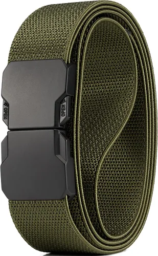 Miniatura 14 de GEIT - Cinturón elástico de nylon con hebilla de metal de liberación rápida, 3,4 cm, cinturón táctico invisible para golf casual