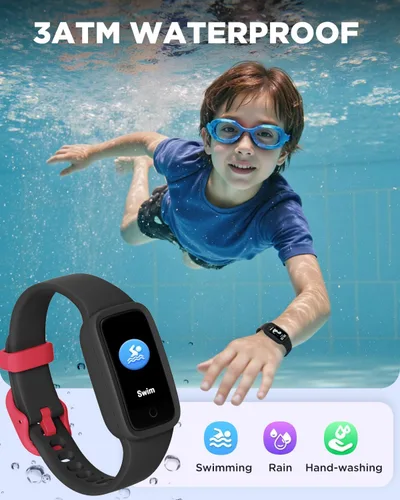 Miniatura 7 de BIGGERFIVE Vigor 3 - Reloj de seguimiento de actividad física para niños, pantalla AMOLED, no necesita aplicación, no necesita teléfono, resistente