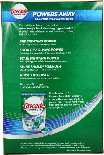 Miniatura 2 de Cascade Detergente completo para lavavajillas en polvo, aroma fresco, 90 onzas (paquete de 1)