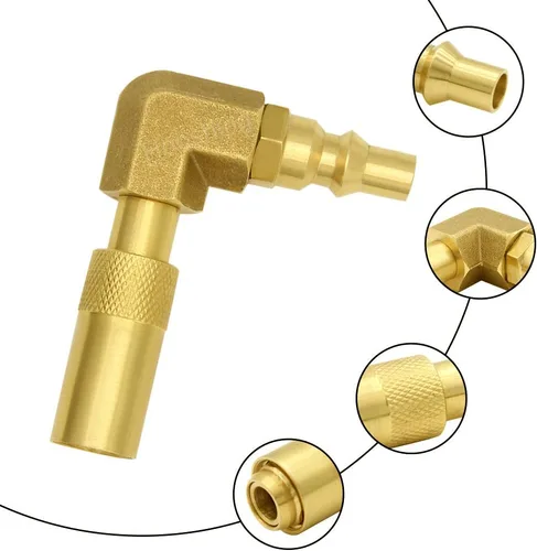 Miniatura 2 de Hooshing Adaptador de codo de conexión rápida RV de 1/4 de pulgada, ajuste de conversión de baja presión para Blackstone de 17 pulgadas y 22