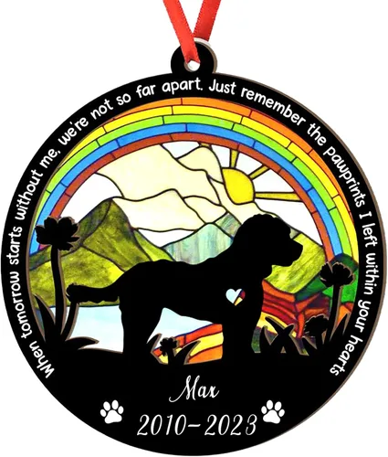 Miniatura 69 de Adorno personalizado para atrapasoles de sabueso afgano, adorno de Navidad de sabueso afgano, regalo para perro amante, sabueso afgano conmemorativo