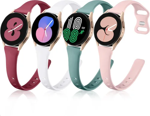 Miniatura 14 de GEAK Compatible con Samsung Galaxy Watch 7 Banda de 40mm 44mm/Ultra 47mm, Samsung Watch 6/5/4, Banda de silicona suave y delgada de 20mm