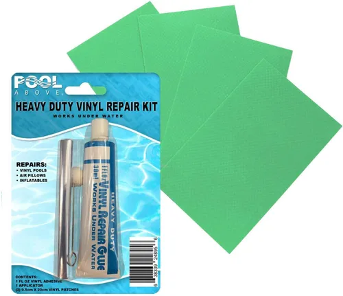 Miniatura 14 de Kit de parches de reparación de vinilo resistente Pegamento adhesivo de cemento de vinilo y parches de colores para inflables, barcos, balsas