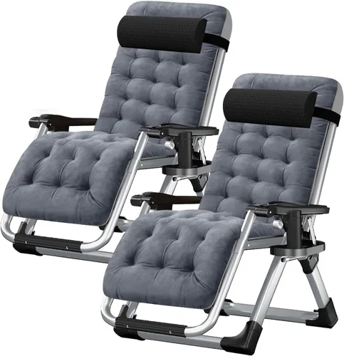 Miniatura 20 de LILYPELLE Silla de Gravedad Cero, Sillón Reclinable Premium para Césped Plegable Portátil Chaise Lounge con Cojín Desmontable, Reposacabezas