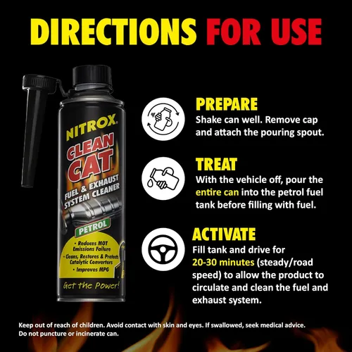 Miniatura 3 de Nitrox Limpiador convertidor catalítico, 17 onzas líquidas (paquete de 6) – Limpiador de sistema de combustible y escape Clean Cat para motores