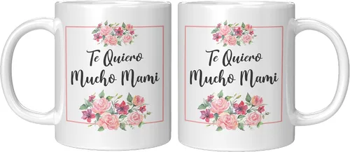 Miniatura 2 de Coveted Goods Te Quiero Mucho Mami Taza – Regalo para el Día de la Madre Española para Mamás Latinas – Taza de café de cerámica blanca de 11 oz