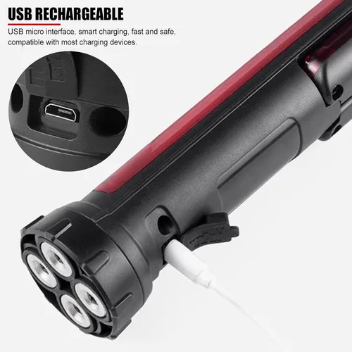 Miniatura 7 de Luz LED de seguridad vial ajustable de 45 grados, con flecha de giro, luz roja magnética, lámpara LED de seguridad de señal de tráfico