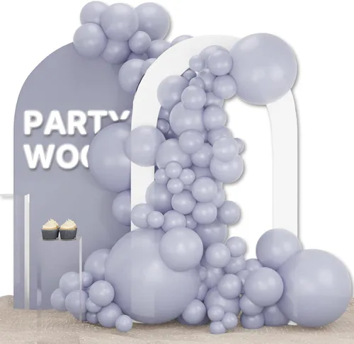 Miniatura 175 de PartyWoo Globos de color azul pizarra, 100 unidades, diferentes tamaños, paquete de 18, 12, 10, 5 pulgadas, azul marino, azul polvoriento, bohemio