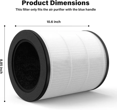 Miniatura 3 de Filtro de aire de repuesto compatible con purificador de aire Mod JR (solo se adapta a unidades con mango azul), reemplazo de filtro 3 en 1, 1
