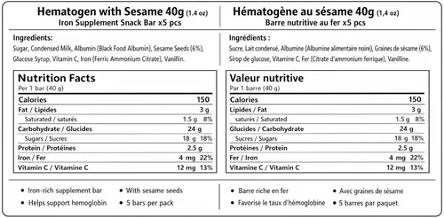Miniatura 8 de Hematogen 1.4 onzas (con sésamo x5 piezas)