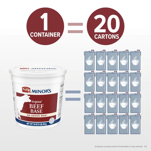 Miniatura 4 de Minor's Base de Res, Ideal para Caldo de Sopa y Salsas, 0 Gramos de Grasas Trans, Sin MSG Añadido, Recipiente de 16 oz