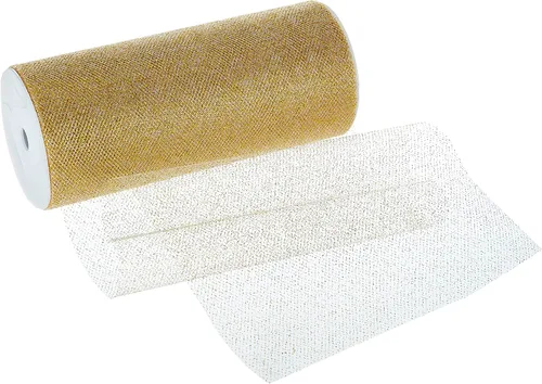 Miniatura 4 de Offray Sparkle - Cinta de tul para manualidades, 18 pulgadas por 10 yardas, narciso