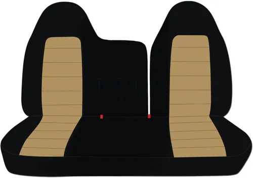 Miniatura 11 de Totally Covers Compatible con fundas de asiento de camión de dos tonos 1997-1998 Ford F-150 F-250 (banco dividido delantero 40/60) sin